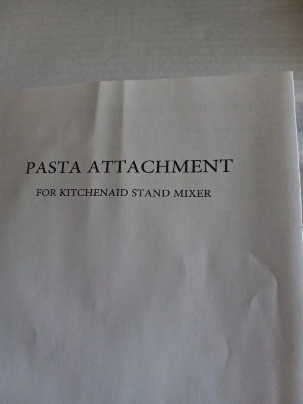 Pasta maker for Kitchen Aid mixer